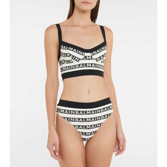 Balmain Other - Balmain Paris NWT Iconic Stripes Logo Bikini Set Size 40